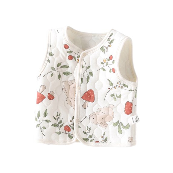 MXIEZI Baby Newborn Boys Girls Warm Cotton Vest Jacket, Infant Sleeveless Outwear Waistcoat 0-3Y