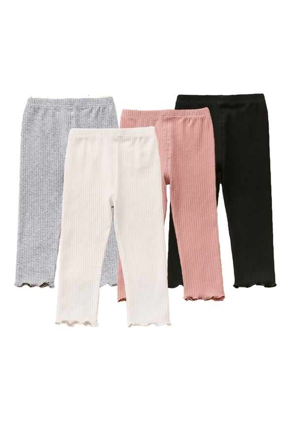 Baby Toddler Stretch Legging Pants Girls Solid Color Tights Pants for 1-5 Year Kids Long Pant