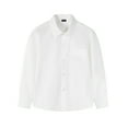 thumbnail image 1 of MXIEZI Boys Dress Shirts for Kids Toddler Teen Long Sleeve White Button Shirt + with Bowtie Spring Fall Cotton Perform Dress Shirt Tops Size 3-16T, 1 of 7