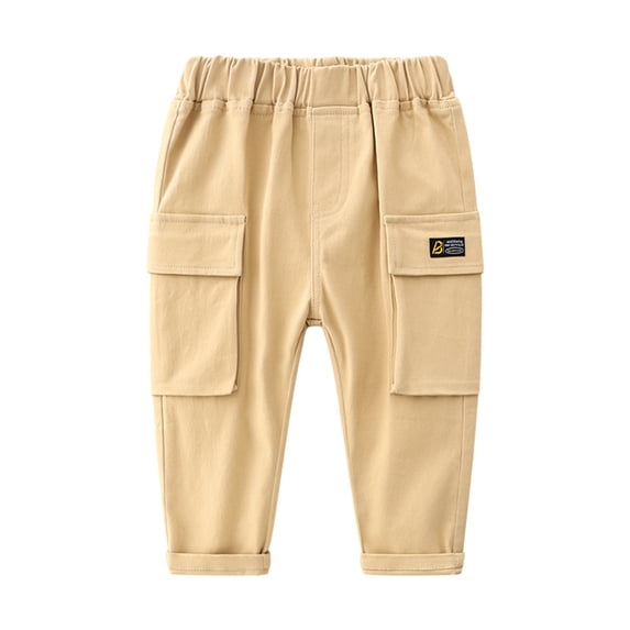 MXIEZI Boys Joggers Pants Baby Toddler Elastic Waist Casual Pants 2-8 Years Kids Bottom Trousers