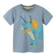thumbnail image 1 of MXIEZI Boys T-Shirts Summer Cartoon Short-Sleeved Shirts for 2-8 Years Toddler Kids Cotton Crewneck Pullover Tees Tops, 1 of 7
