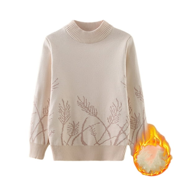 MXIEZI Girls Boys Fall Winter Printing Jumper Fleece Sweater Toddler Baby Kids Crewneck Long Sleeve Knitted Pullover Tops for 2-13 Years old
