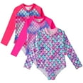 thumbnail image 1 of MXIEZI Girls One Piece Swimsuits 4-12Y Bab Big Girl Print Bikini Kids Teen Long Sleeve Bathing Suits Swimming Zipper Beach Summer Swimwear, 1 of 7