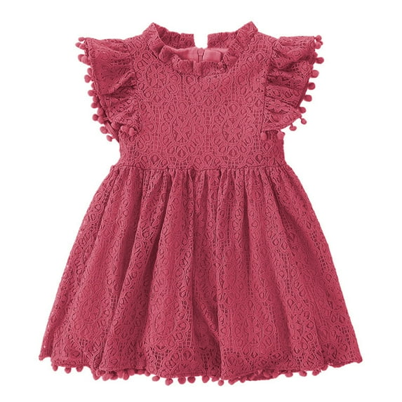 MXIEZI Girls Solid Colours Dress Patchwork Tutu Casual Dresses for 6M-6T Baby Kids Cotton Sleeveless Sundress Party Gown