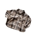 thumbnail image 1 of MXIEZI Kids Baby Boys Button down Shirt 1-7Y Toddler Long Sleeve Stripes Shirts Tees Tops Classic Casual Spring Fall Clothes, 1 of 7