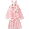 thumbnail image 1 of MXIEZI Kids Girls Fleece Hooded Bathrobe Soft Cozy Long Robes Warm Long-Length Pajamas with Hoods S-2XL, 1 of 8