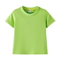 thumbnail image 1 of MXIEZI Kids Toddler Cotton T-Shirt Summer Crewneck Tees Solid Colour Short-Sleeved Shirt Tops for 1-12T Boys Girls, 1 of 6