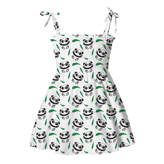 MXIEZI Little Girls Halter Dresses Toddler Floral Print A-line Dress for 1-5T Kids Spaghetti Strap Sleeveless Dress