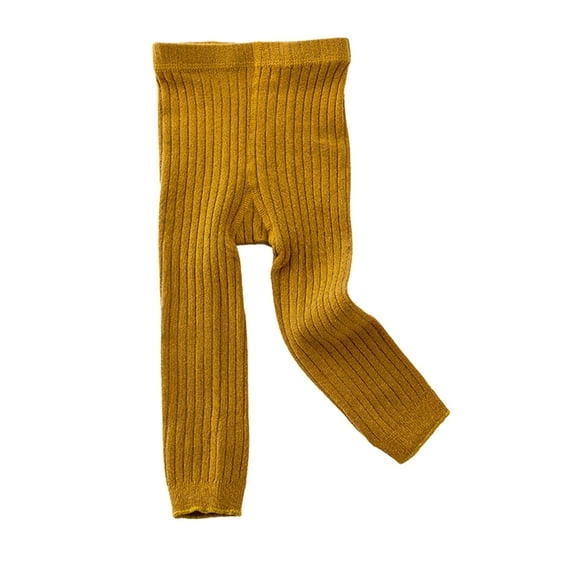 MXIEZI Newborn Baby Girls Cotton Tights Knit Nine Bottoming Pants Stretch Leggings Thick Kids Girls Fall Capris for 0-6 Years Old