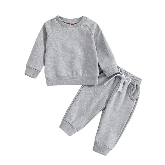 MXIEZI Newborn Boys Sweatshirt 2 Piece Outfits Baby Spring Fall Winter Clothes Long Sleeve T-Shirt Tops jogger Pants Two Piece Set for Baby 0-24 Months