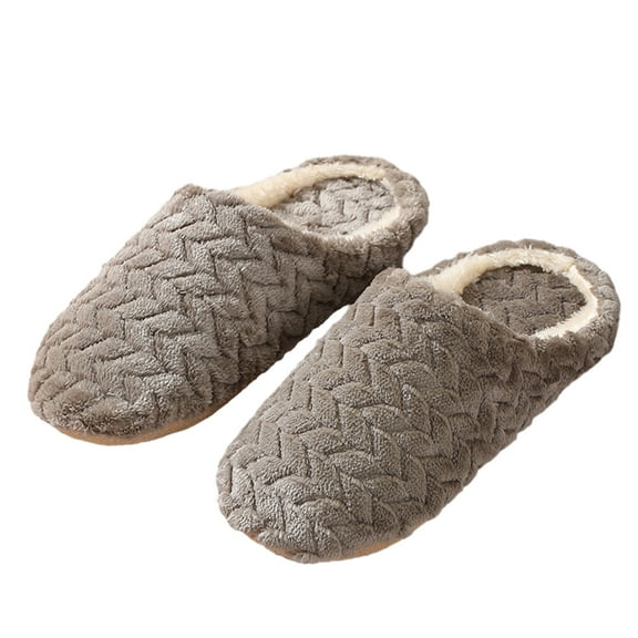 MXIEZI Soft Slippers for Women Mens, Fall Winter Couples Plush Shoes Slip on House Indoor Slippers Indoor Womens Warm Slippers Mens Bedroom Shoes Soft Slippers