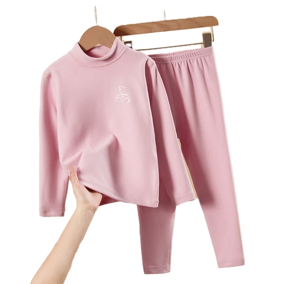MXIEZI Toddler Baby Boys Girls Thermal Underwear 3-14Y Kids Winter Base Layer Long Johns Sets