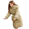 thumbnail image 1 of MXIEZI Toddler Boys Girls Winter Down Outerwear Coat Kids Long Sleeve Hooded Puffer Jackets Light Weight Water Resistant Packable Padded Coat 5-16T, 1 of 8