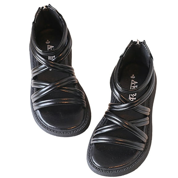 MXIEZI Toddler Girls Sandals Non Slip Rubber Sole Princess Dress Flats Shoes Summer Girls Open Toe Flats Sandals for Little/Big Kids