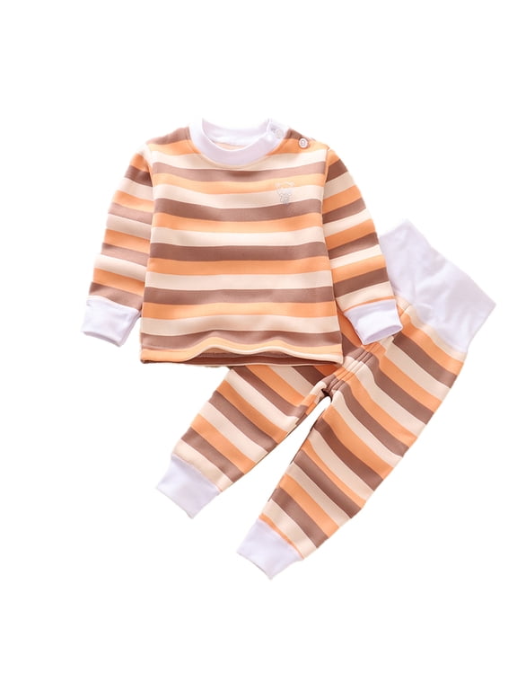 Toddler Girls Thermal Underwear Set Baby Boys Ultra Soft Thick Base Layer Cotton Long Johns Sets 1-6T