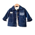 thumbnail image 1 of MXIEZI Toddler Kids Boys Autumn Denim Jacket Spring Long Sleeve Button down Jean Coat 1-8Y, 1 of 8