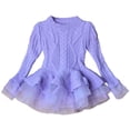 thumbnail image 1 of MXIEZI Toddler Kids Long Sleeve Knit Sweater Dress for Girls Puffy Princess Style Winter Warm Party Gown Ages 2-7 Years, 1 of 9