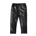 thumbnail image 1 of MXIEZI Toddler Kids Winter Fall Leather Leggings Pants for Girls 1-15T Solid Color Thick Fleece Pants Baby Lined Faux Leather Trouser, 1 of 6