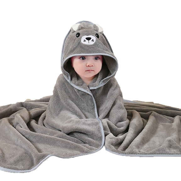MXIEZI Unisex Baby Hooded Towels Toddler Soft Bath Towels Spring Fall Coral Fleece Bath Blanket for Girls Boys
