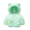 thumbnail image 1 of MXIEZI Unisex Hooded Down Cotton Jacket for Newborn Baby Girls and Boys Fall Winter Printed Puffer Coat with Ears Warm Toddler Outerwear for 6 Months to 4 Years, 1 of 9