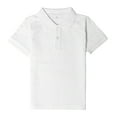 thumbnail image 1 of MXIEZI Unisex Kids Cotton T-Shirt Summer Golf Short Sleeve Tees Tops for Boys Girls 3-15 Years old Solid Color Lapel Shirt, 1 of 8