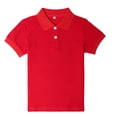 thumbnail image 1 of MXIEZI Unisex Kids Cotton T-Shirt Summer Golf Short Sleeve Tees Tops for Boys Girls 3-15 Years old Solid Color Lapel Shirt, 1 of 8