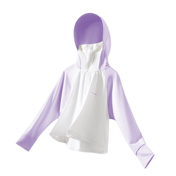 MXIEZI Unisex Summer Ice Silk Sun Protection Jacket for Kids Baby Sun Shirt Long Sleeves Sunsuits Patchwork Rashguard for 4-12 Years Toddler
