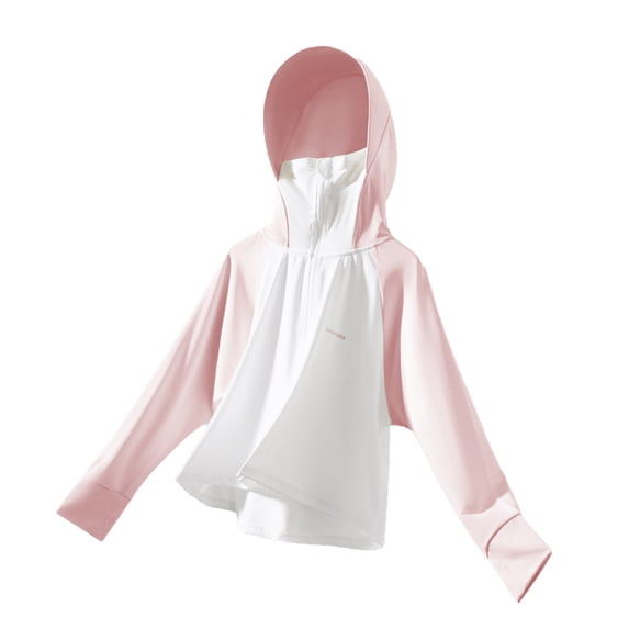 MXIEZI Unisex Summer Ice Silk Sun Protection Jacket for Kids Baby Sun Shirt Long Sleeves Sunsuits Patchwork Rashguard for 4-12 Years Toddler