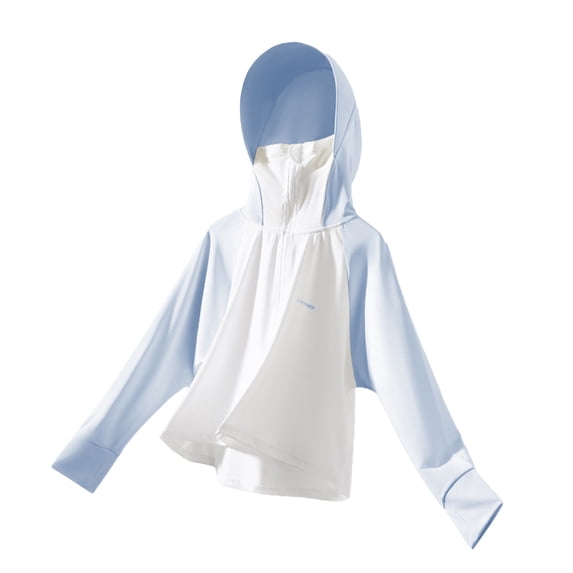 MXIEZI Unisex Summer Ice Silk Sun Protection Jacket for Kids Baby Sun Shirt Long Sleeves Sunsuits Patchwork Rashguard for 4-12 Years Toddler