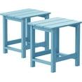 thumbnail image 1 of MXIMU Outside Adirondack Side Table, Weather Resistant Square Outdoor Side Tables Set of 2, Outdoor End Table for Backyard Pool Indoor Companion Front Porch, Blue, 1 of 7