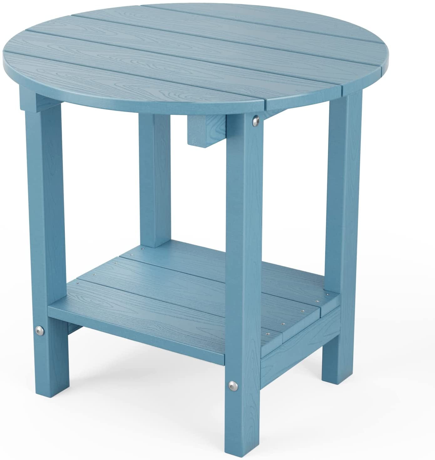 MXIMU Round Outdoor Side Table Adirondack Tables 18 Inch Chairside End ...