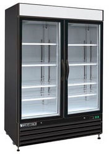 Maxx Cold Double Glass Door Ice Merchandiser Freezer, 54", 48 cu. ft. Capacity, in Black (MXM2-48FBHC)