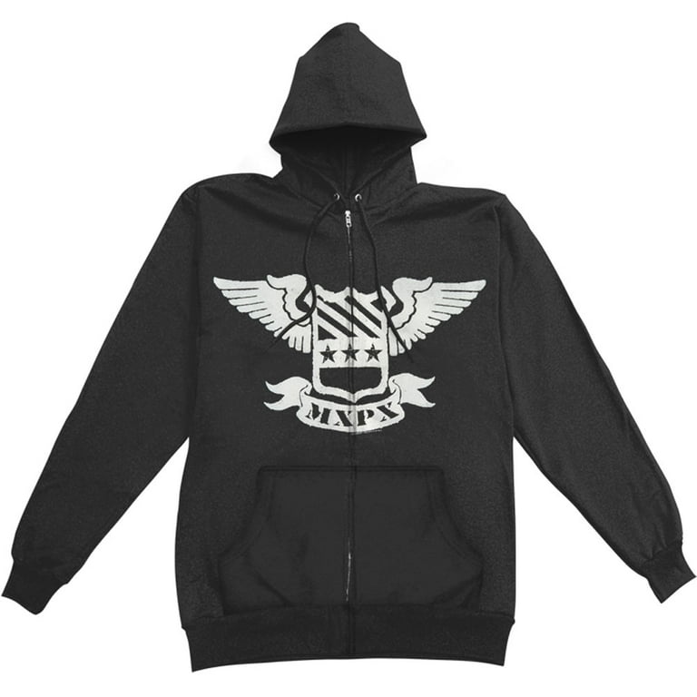 MXPX Men s Zippered Hooded Sweatshirt Small Black Walmart