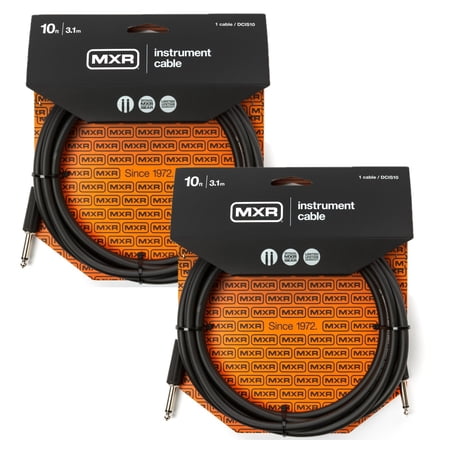 MXR Guitar Instrument Cable DCIS10 High Performance Standard 10 Feet 2 Pack