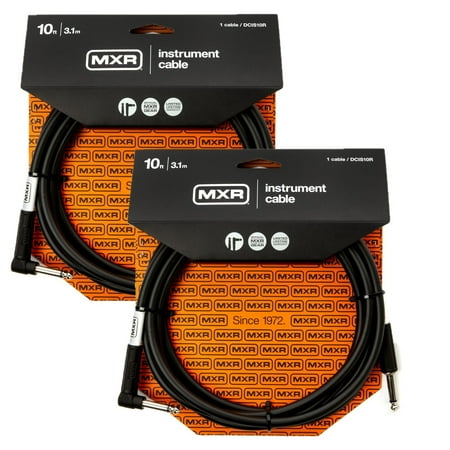 MXR Instrument Guitar Cable 10' Straight Right Angle 90 DCIS10R 2 Pack
