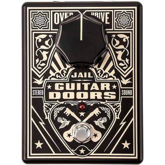 MXR Jail Guitar Doors Overdrive Effects Pedal Black and White