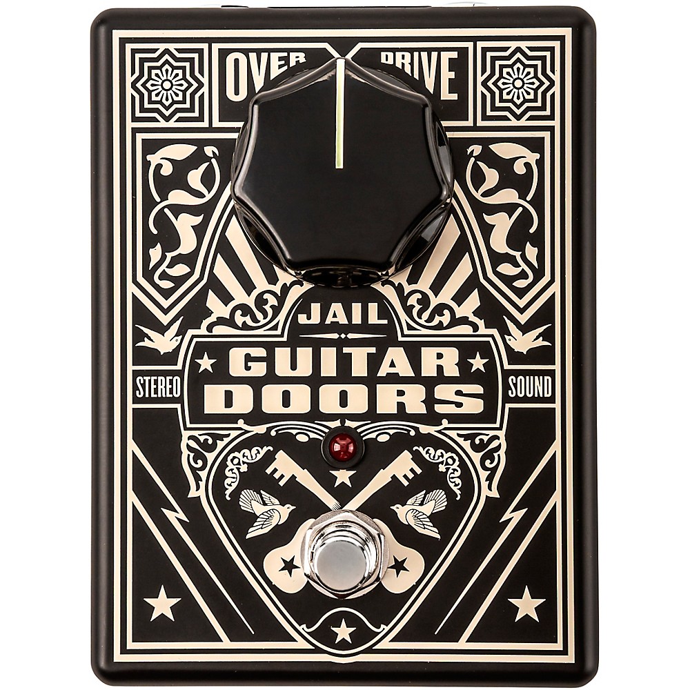 MXR Jail Guitar Doors Overdrive Effects Pedal Black and White