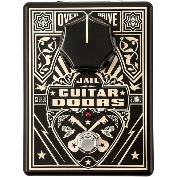MXR Jail Guitar Doors Overdrive Effects Pedal Black and White