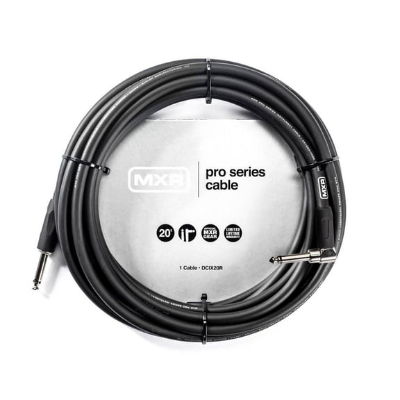 MXR Pro Series Instrument Cable, Straight to Right Angle 20ft
