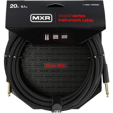 MXR Stealth Series Straight to Straight Instrument Cable 20 ft. Black