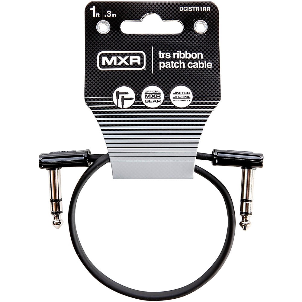 MXR TRS Ribbon Patch Cable 1 ft. Black
