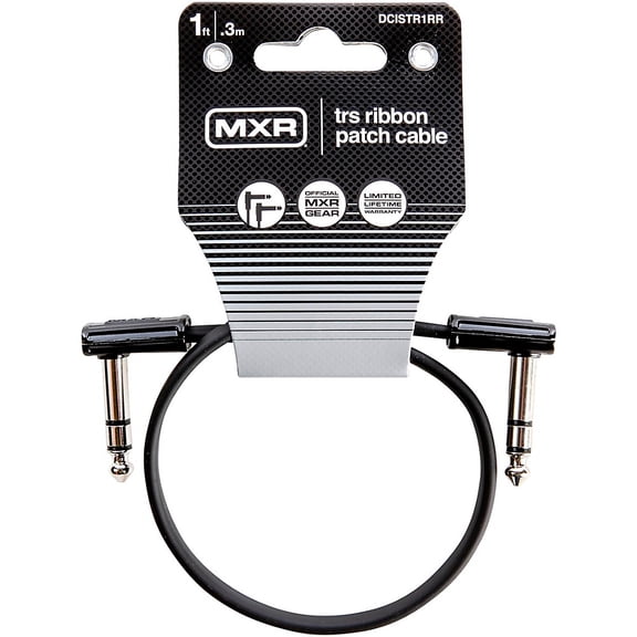 MXR TRS Ribbon Patch Cable 1 ft. Black