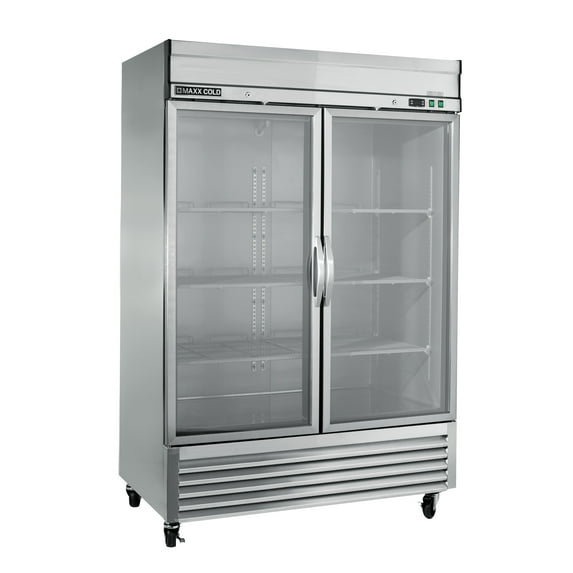 MXSR-49GDHC Reach-In Refrigerator, Double Door, Bottom Mount, Glass