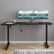 MXTARK Electric Standing Desk,Height Adjustable Computer Desk Sit Stand Desk, L-Shaped,Black Finish,59"