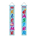 thumbnail image 1 of MXTPOV 1Pair Easter Banner, Happy Easter Eggs Bunny Printed Front Porch Decor for Party, Easter Decorations, Easter Welcome Signs for Garden Home Decor, 1 of 4