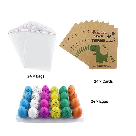 MXTPOV 24pcs Easter Eggs with Gift Cards, Colorful Easter Eggs with Mini Dinosaur Fillers, Easter Basket Stuffers, Gifts for Kids, Easter Gifts Set