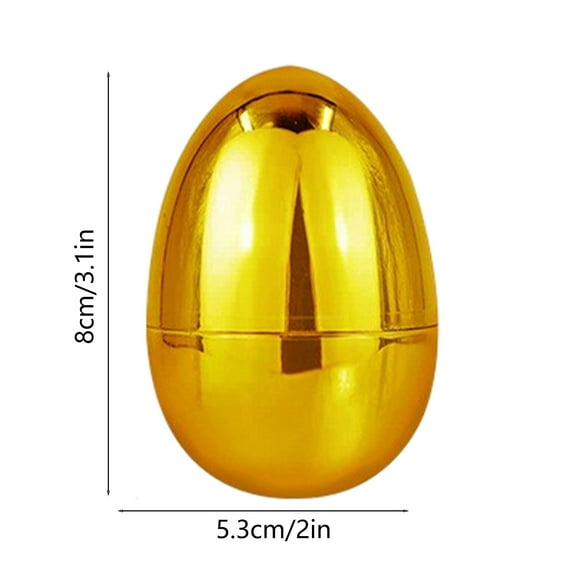 MXTPOV 6pcs Golden Easter Eggs Ornaments, Easter Basket Stuffers, Exquisite Easter Eggs Fillable for Party DIY, Easter Decorations, Easter Gifts for Kids