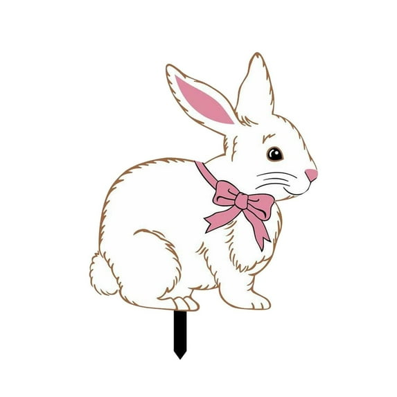 MXTPOV Acrylic Easter Garden Stakes for Outdoor, Cute Easter Bunny Yard Signs, Easter Decorations, Spring Garden Stakes for Patio Decor, Home Decor