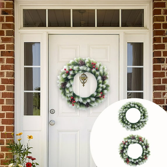 MXTPOV Artificial Christmas Wreath, Fall Wreaths for Front Door, Christmas Wreaths for Front Door Party Wedding, Home Decor, 17.72 inch