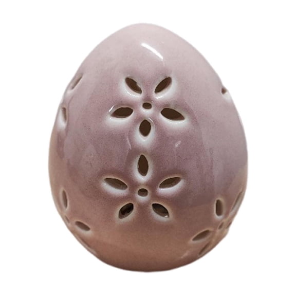 MXTPOV Ceramic Easter Eggs with LED Lights, Luminous Easter Eggs Ornaments for Table Decor, Creative Easter Eggs Night LIght for Home Decor, Easter Decorations